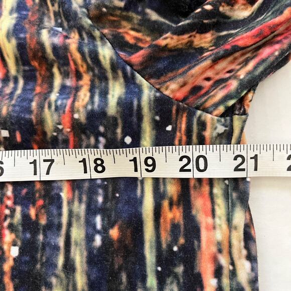 Abstract Brushstroke Print Womens Top Sz L Boho Indie Street Artsy Avant-Garde. - Picture 4 of 6